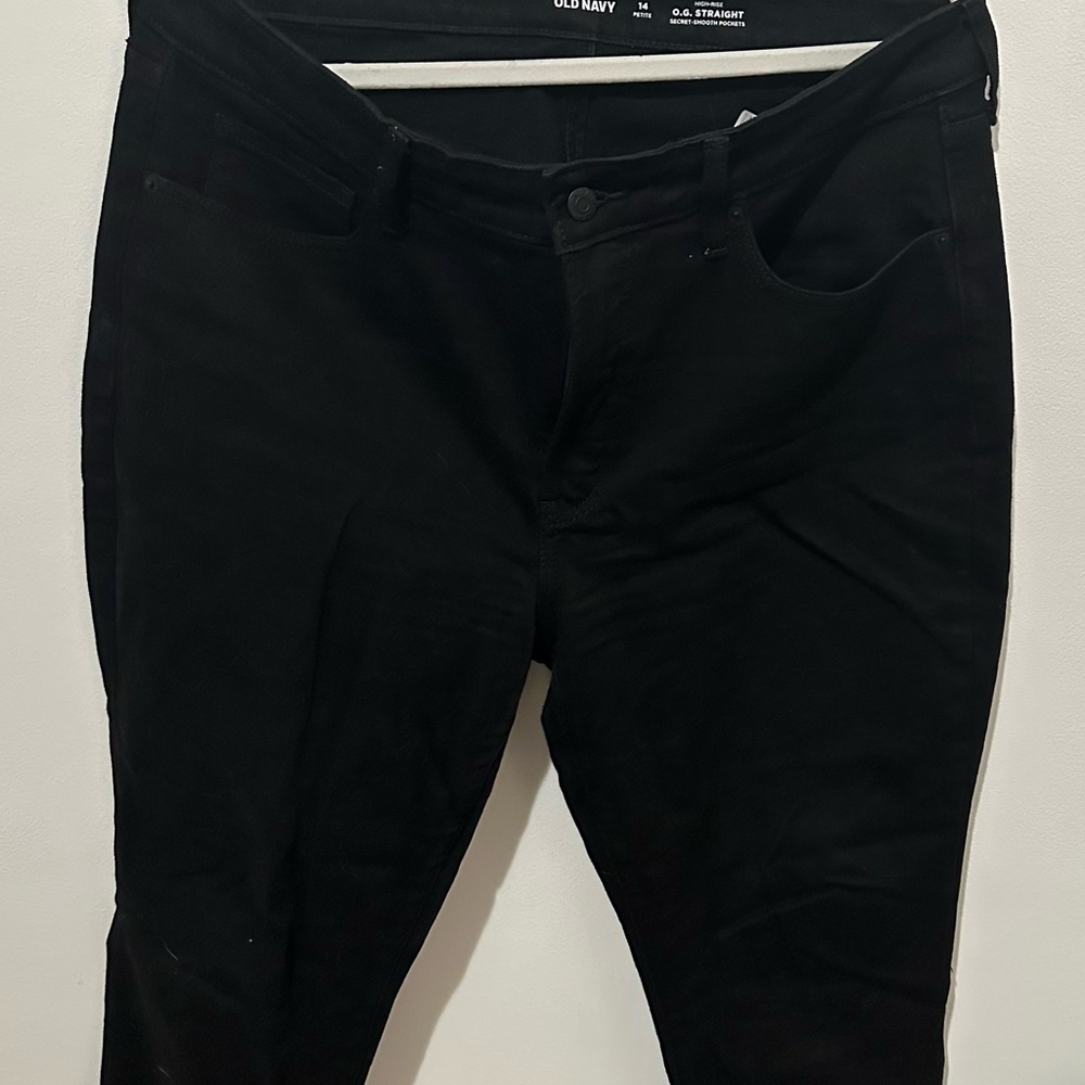 Old Navy Women's Black Jeans - Petite - OG Straight
